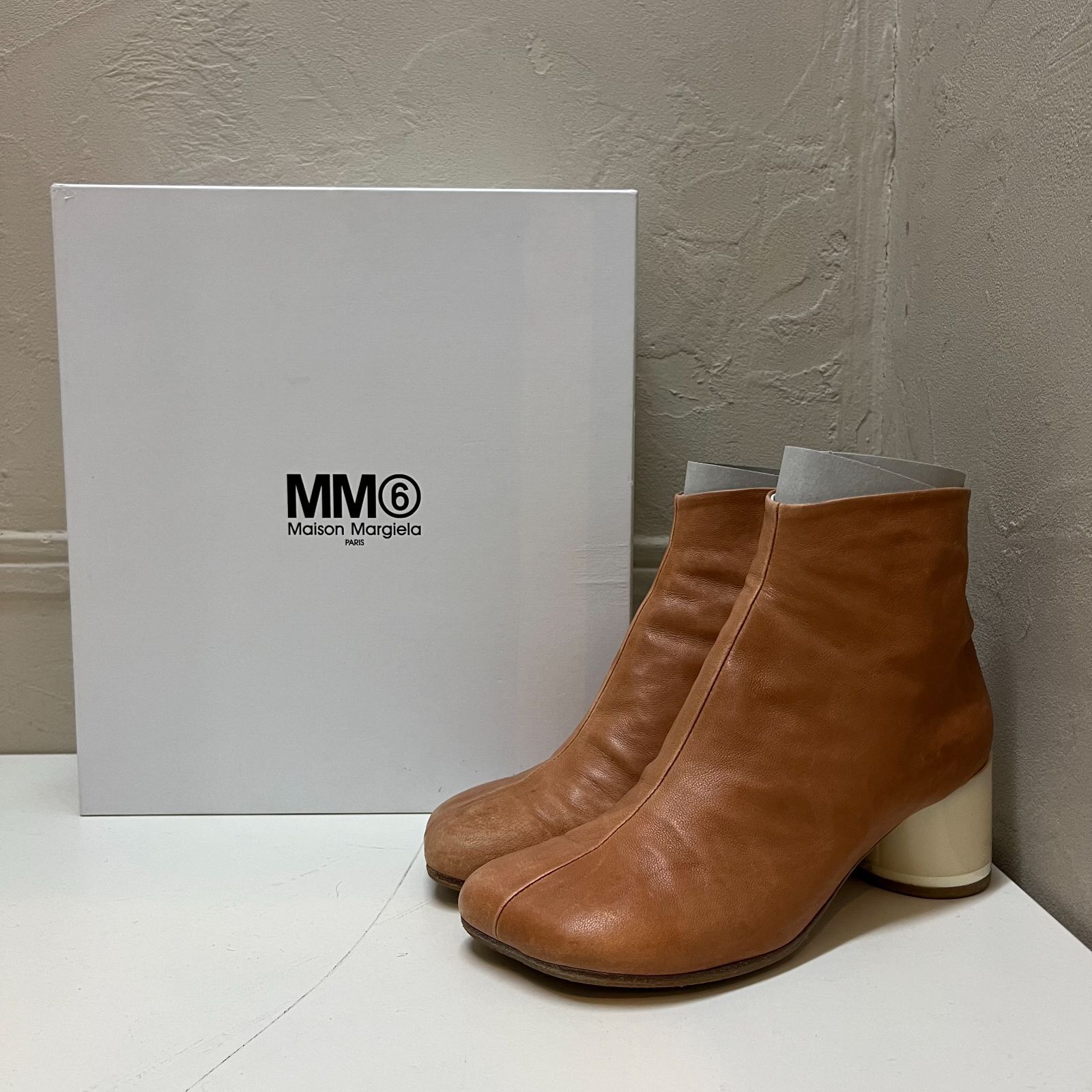 【MM6】エムエムシックス メゾンマルジェラ スクエアトゥ ブーツ 43 中古・古着通販MM6 Maison Margiela (エムエムシックスメゾン