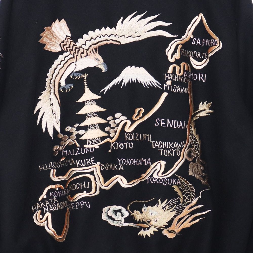 GOLD WOOL SOUVENIR JACKET The Gold Lサイズ ブラック グリーン