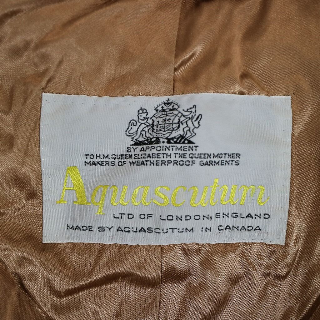 70年代 カナダ製 Aquascutum アクアスキュータム ステンカラーコート