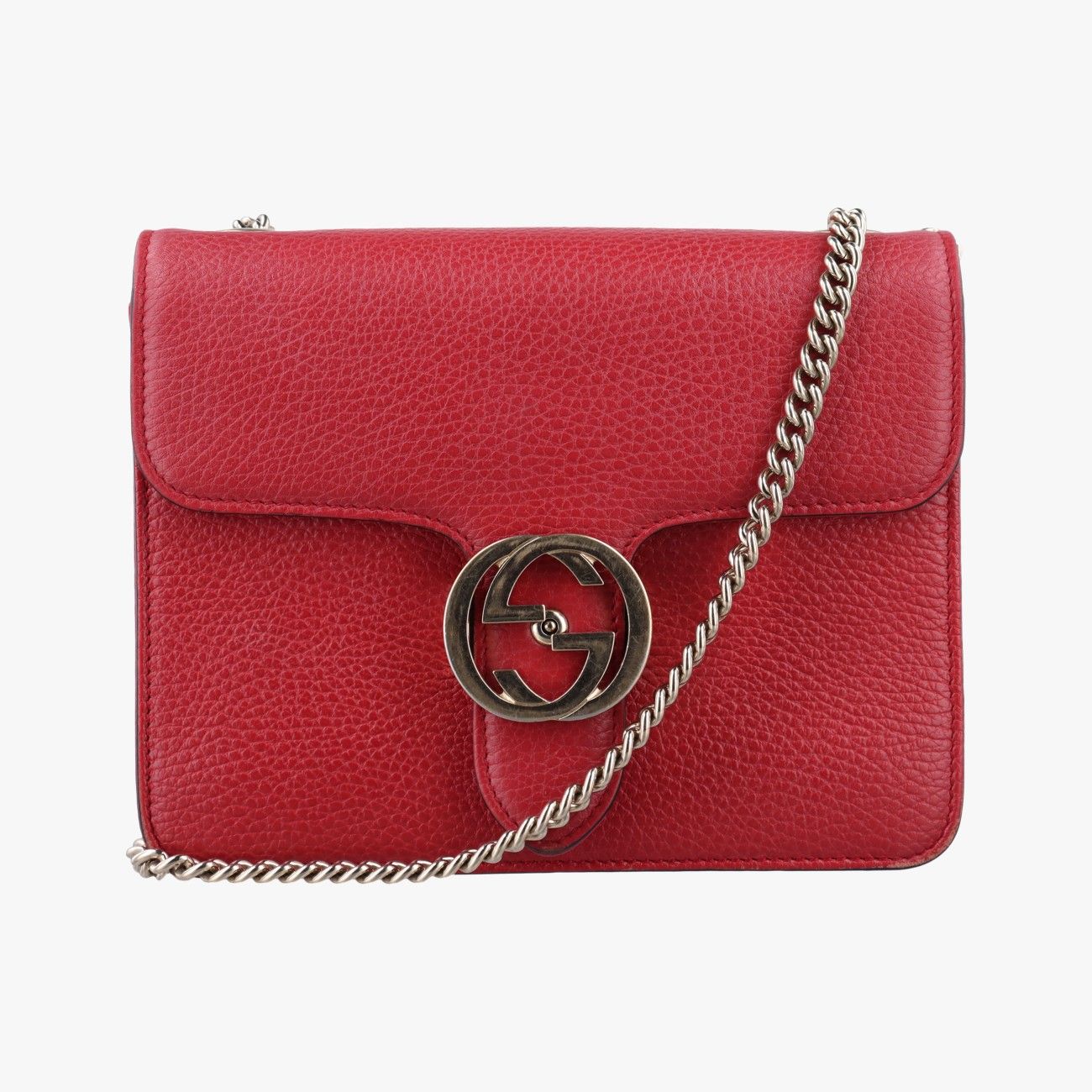 グッチGucciインターロッキングG レッド レザー 510304