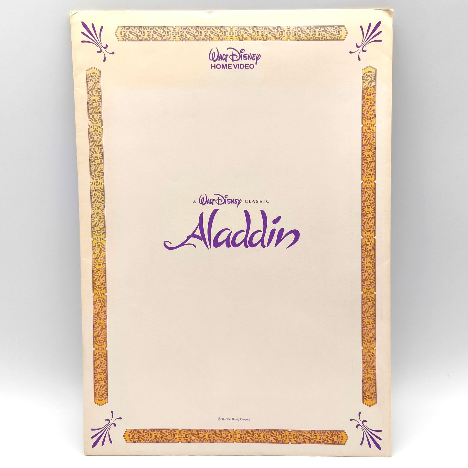 ディズニー・アラジン・オリジナルアート・1994年・ビデオ発売