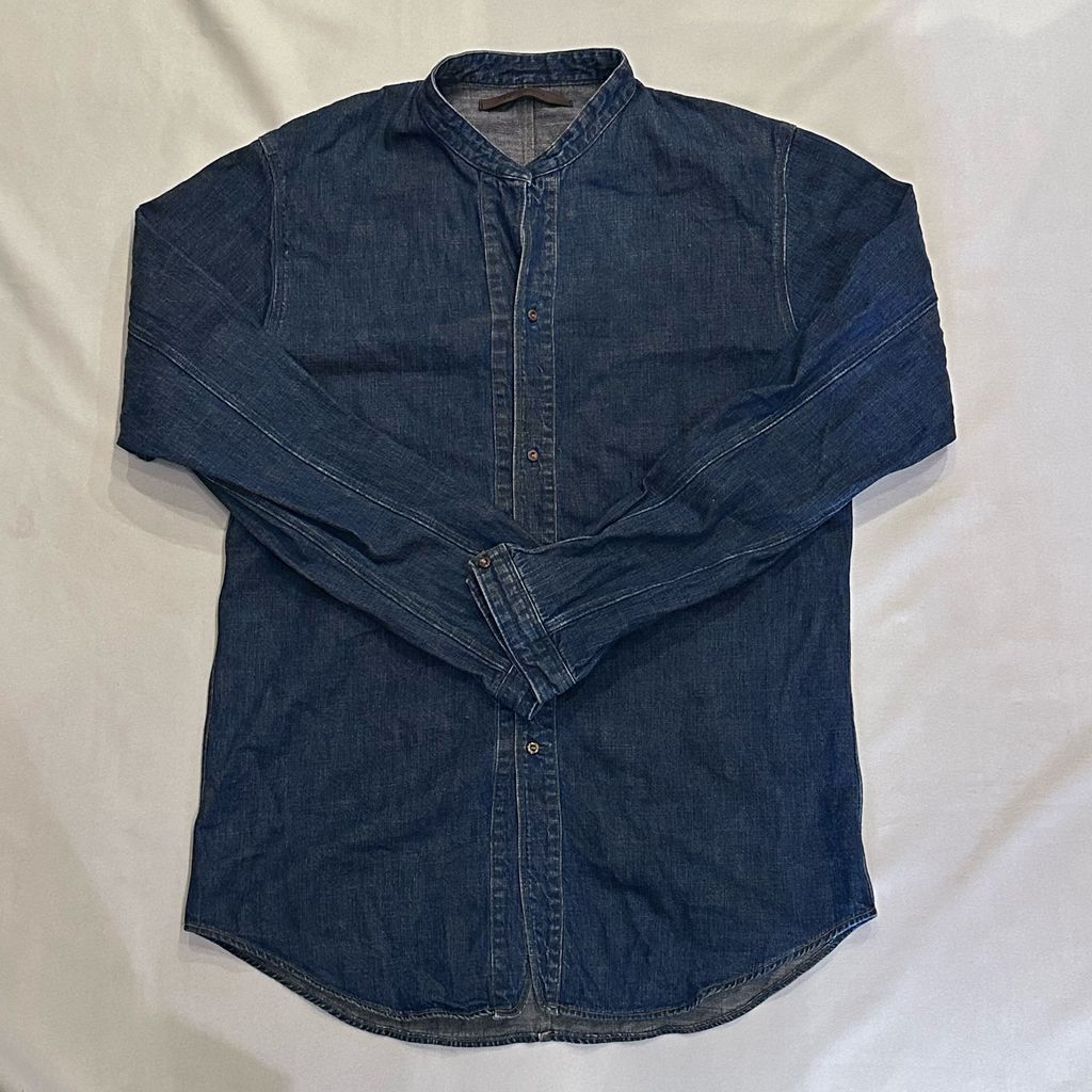 Honor gathering デニムバンドカラーシャツ 中古・古着通販】HONOR GATHERING (オナーギャザリング) バンド