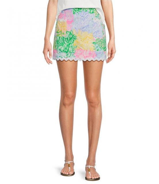 【送料無料】 リリーピュリッツァー レディース スカート ボトムス Multi Sun Of A Bun Print Mid Rise Ric Rac Skort Multi