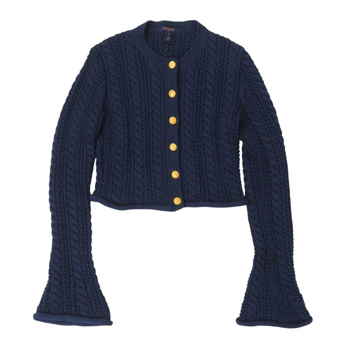 ルイヴィトン ケーブルニット カーディガン RW221A LJ6 FMKC88 レディース ネイビー LOUIS VUITTON アパレル 小物