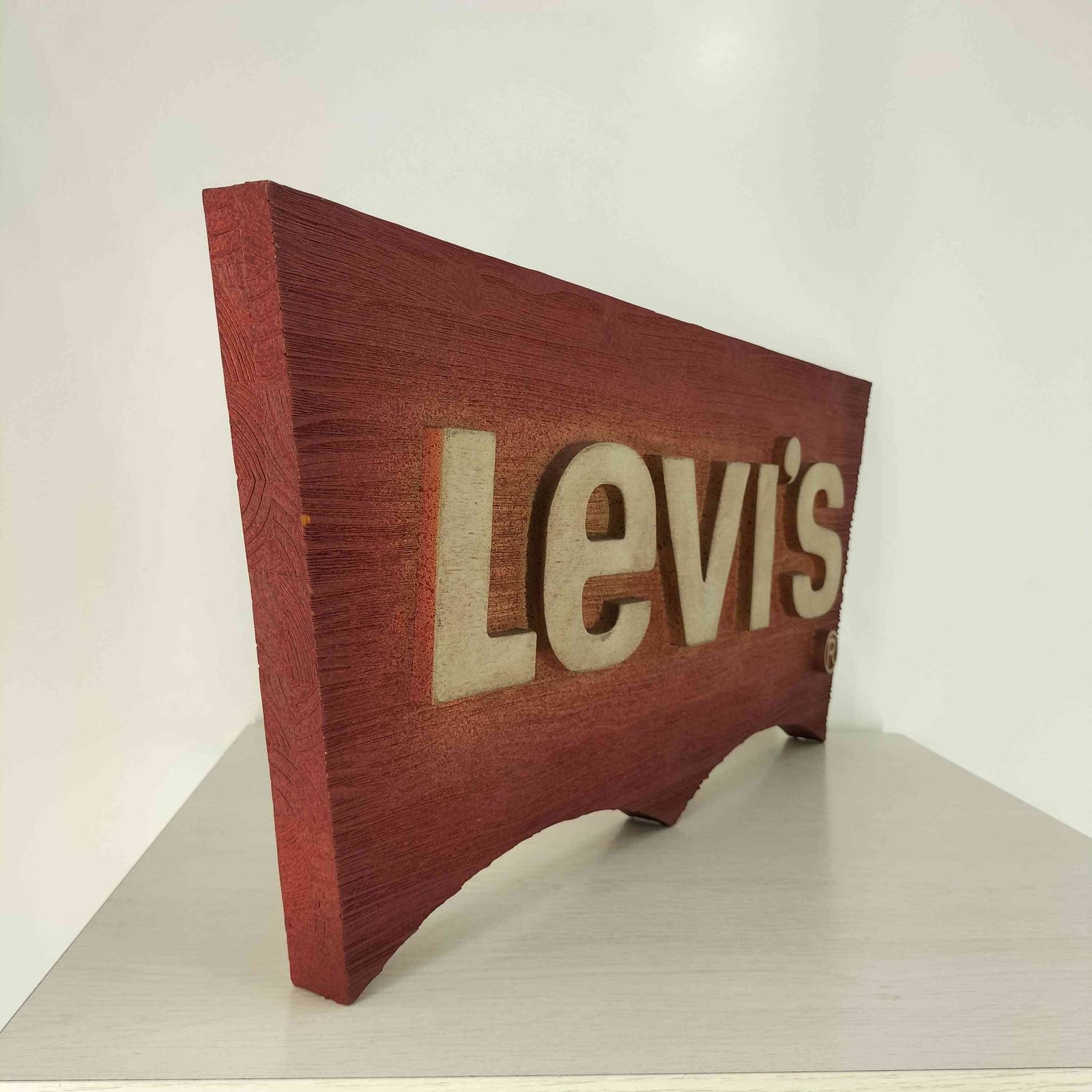 リーバイス Levis 90s 木製 ロゴ 看板 オブジェ メンズ 表記無