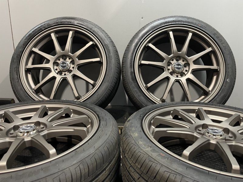 バランス済 ZMAX 215|45ZR18 夏タイヤ BLEST EuroSport SS-01 18インチ 7J5HPCD100 48 ブロンズ プリウス等 MTP482