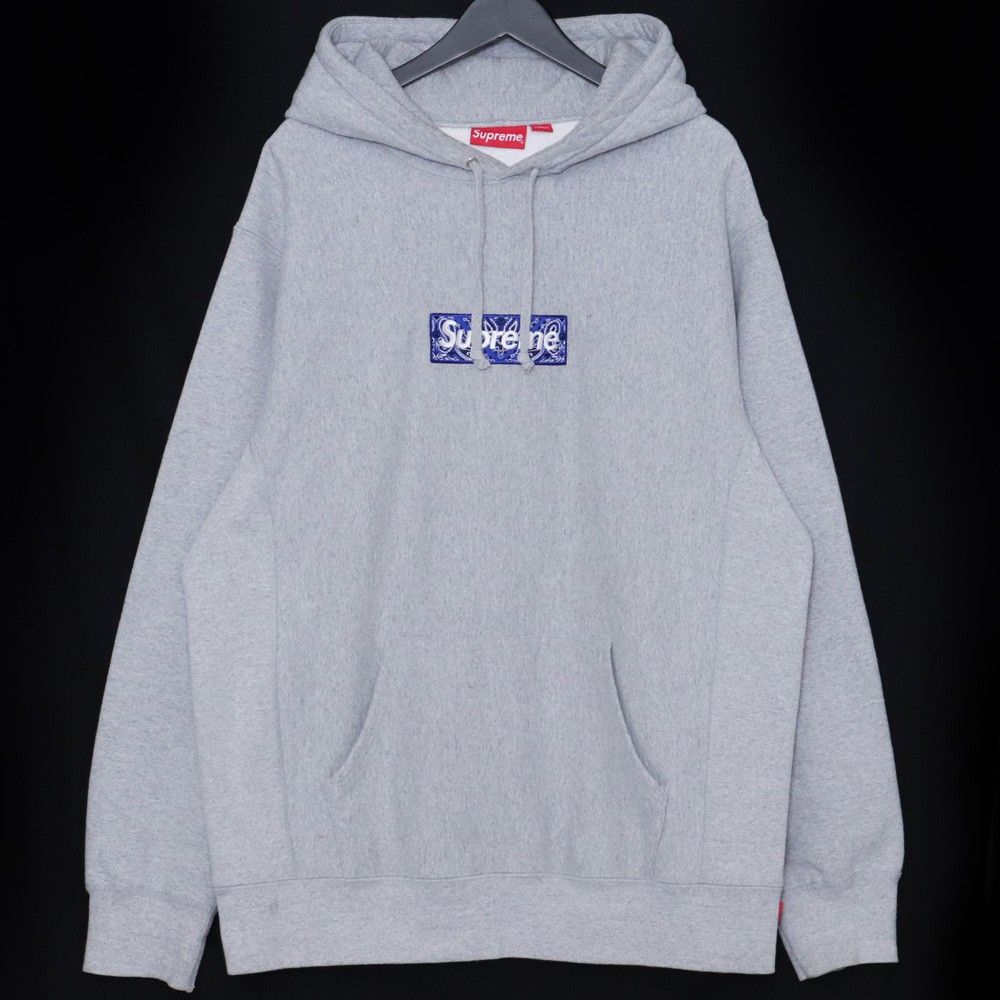 SUPREME Bandana Box Logo Hooded Sweatshirt XLサイズ グレー - メルカリ