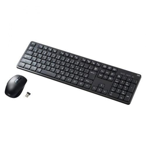 【新品・2営業日で発送】サンワサプライ ワイヤレス静音キーボードマウスセット（テンキーなし） SKB-WL38SETBK