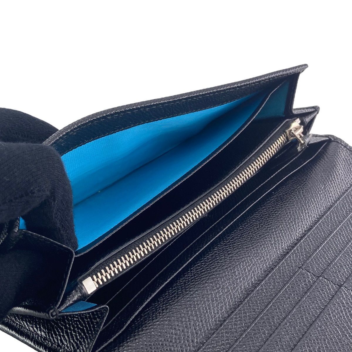 中古】 BVLGARI ブルガリ クリップ ラージウォレット 長財布 黒 289381 