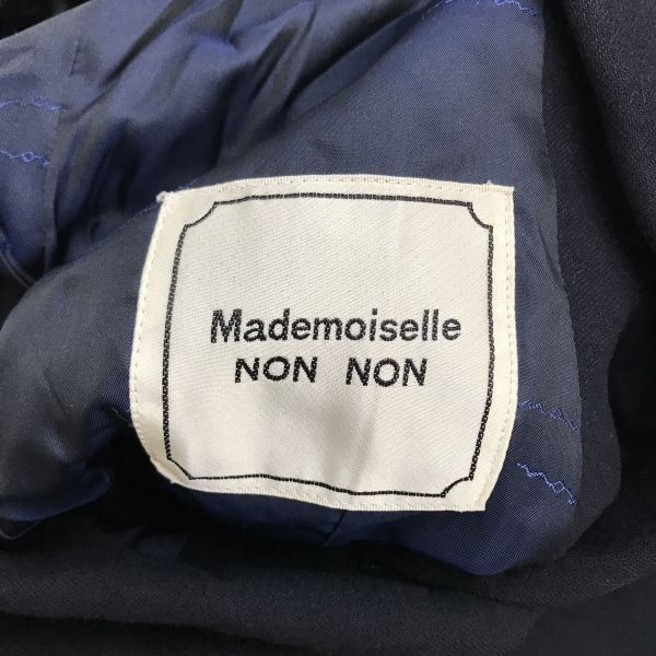 日本製★パパス/Mademoiselle NONNON★GUABELLO生地/秋冬テーラードジャケット/ブレザー【レディースM/ネイビー/紺】 日本製☆パパス/Mademoiselle NONNON☆GUABELLO生地/秋冬テーラード