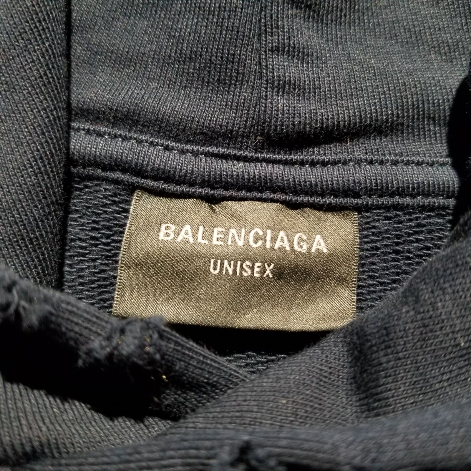 BALENCIAGA 23aw Round Hoodie BE NICE ダメージ加工 プルオーバー