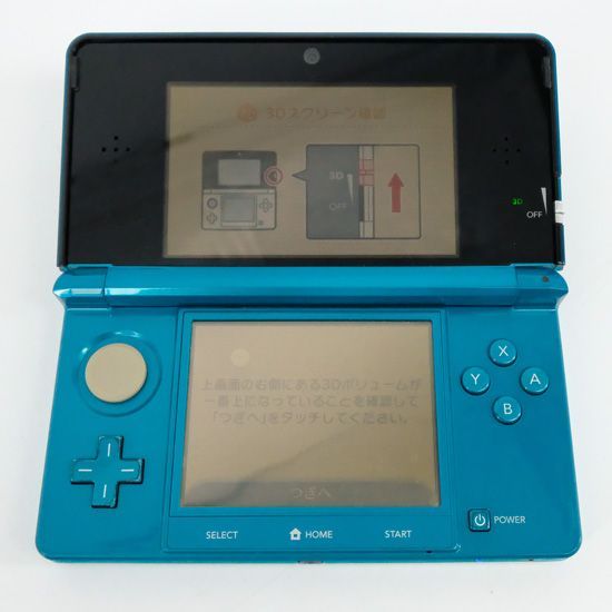 bn:18] 任天堂 ニンテンドー3DS アクアブルー CTR-S-BAAA 液晶