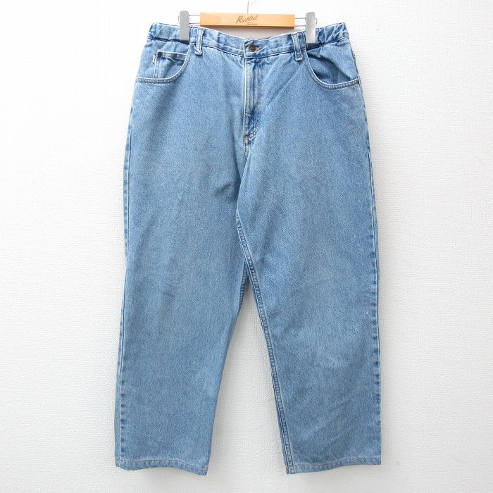 W35/古着 エルエルビーン LLBEAN ジーンズ メンズ 00s コットン 紺 ネイビー デニム 24jul17 中古 ボトムス ジーパン Gパン ロング パンツ