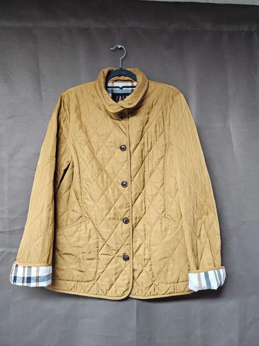 ダックス キルティング ジャケット ブラウン CHECK 裏地100