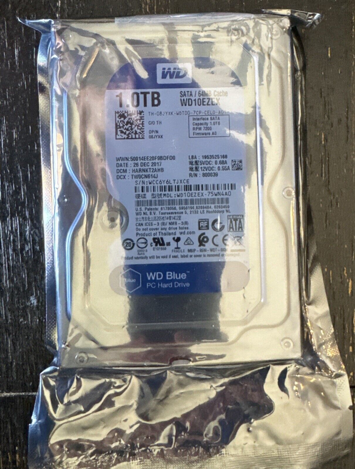 Western Digital WD10EZEX-60M2NA0 1TB 3.5 HD SATA クリアランス DCM