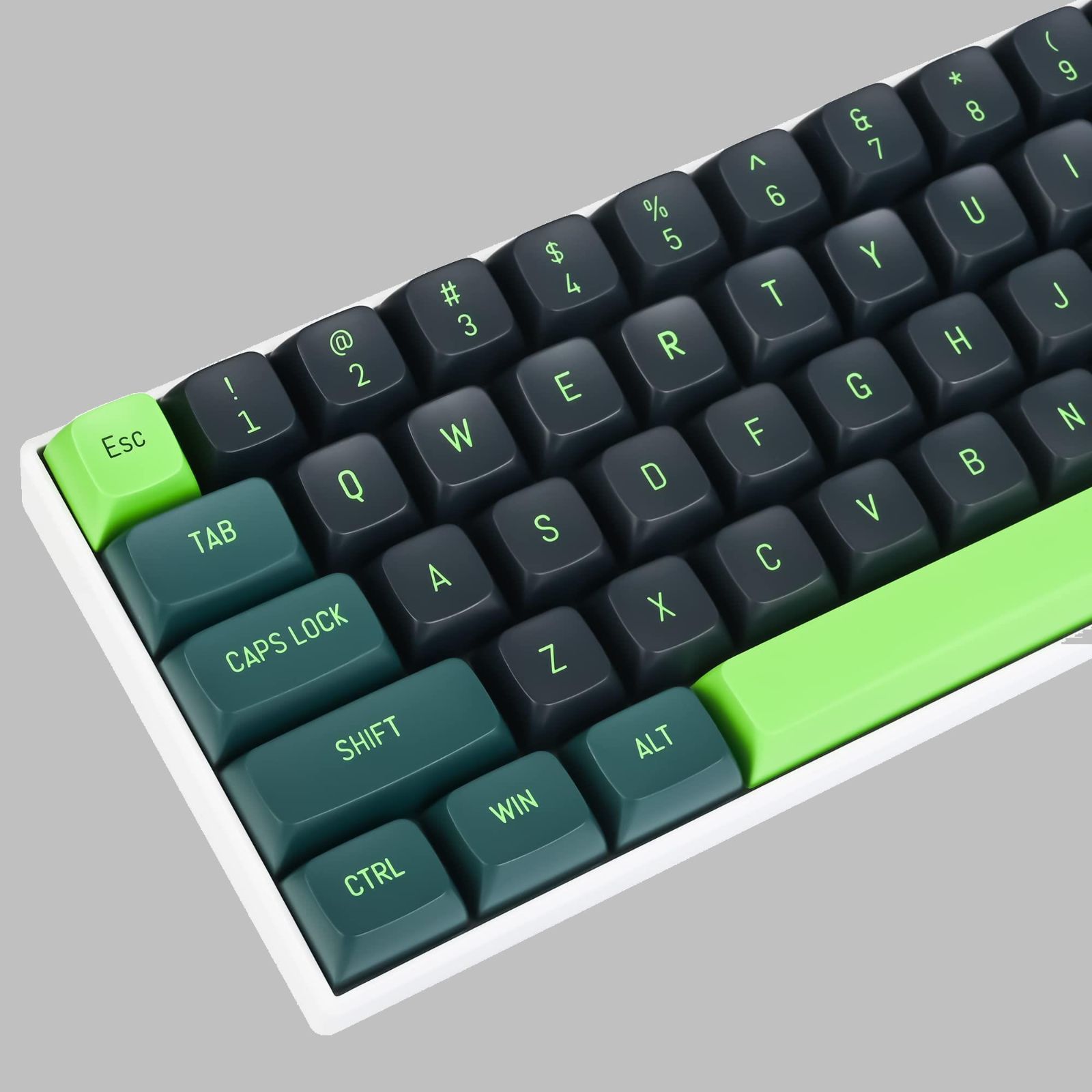 acoustic wave green acoustic wave CSAカスタムキーキャップ、160キーダブルショットキーキャップセットはCherry/Gateron  MXスイッチ60%/64/GK61ゲーミングメカニカルキーボード用 - メルカリ