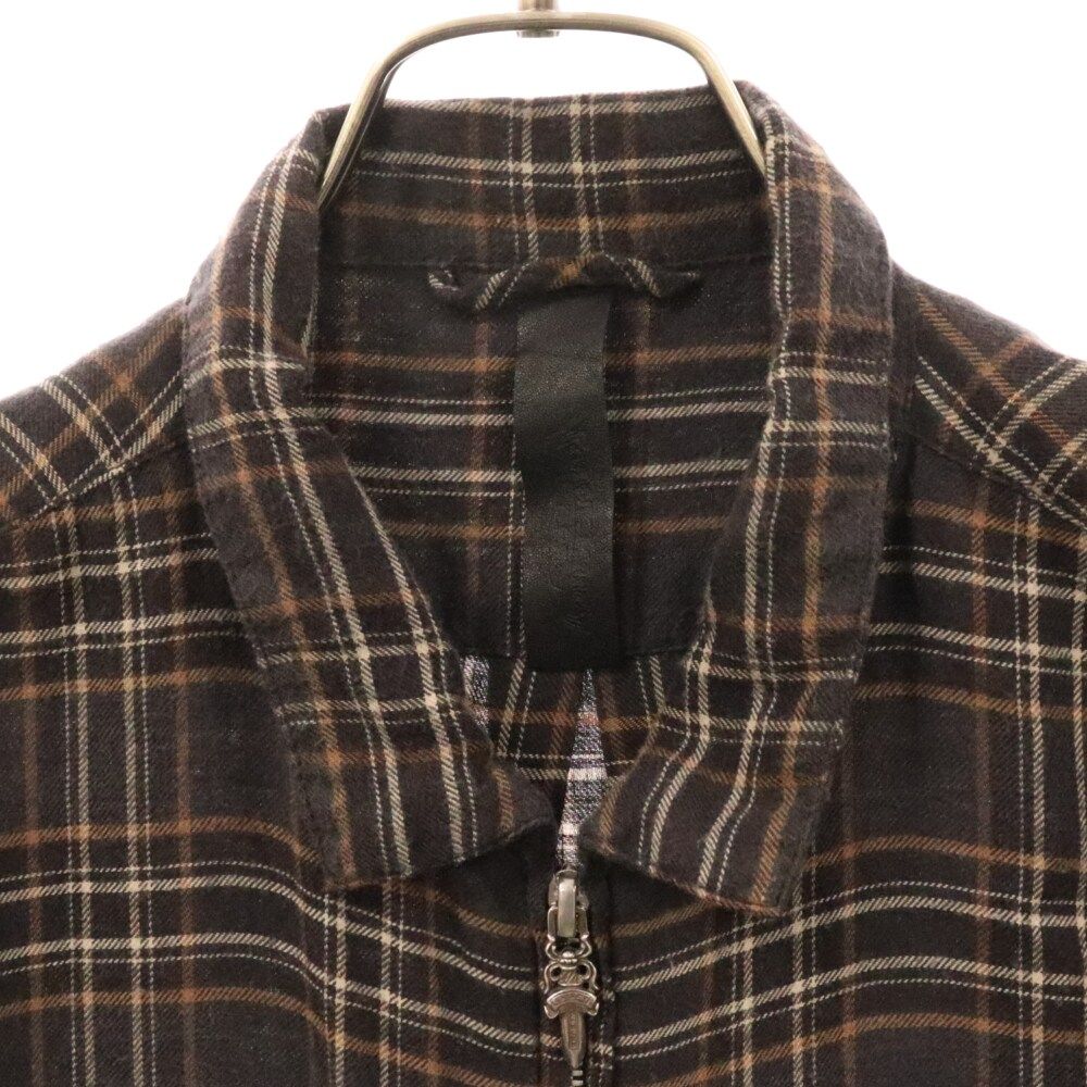 CHROME HEARTS (クロムハーツ) HEYWOOD ダガージップ チェック柄長袖