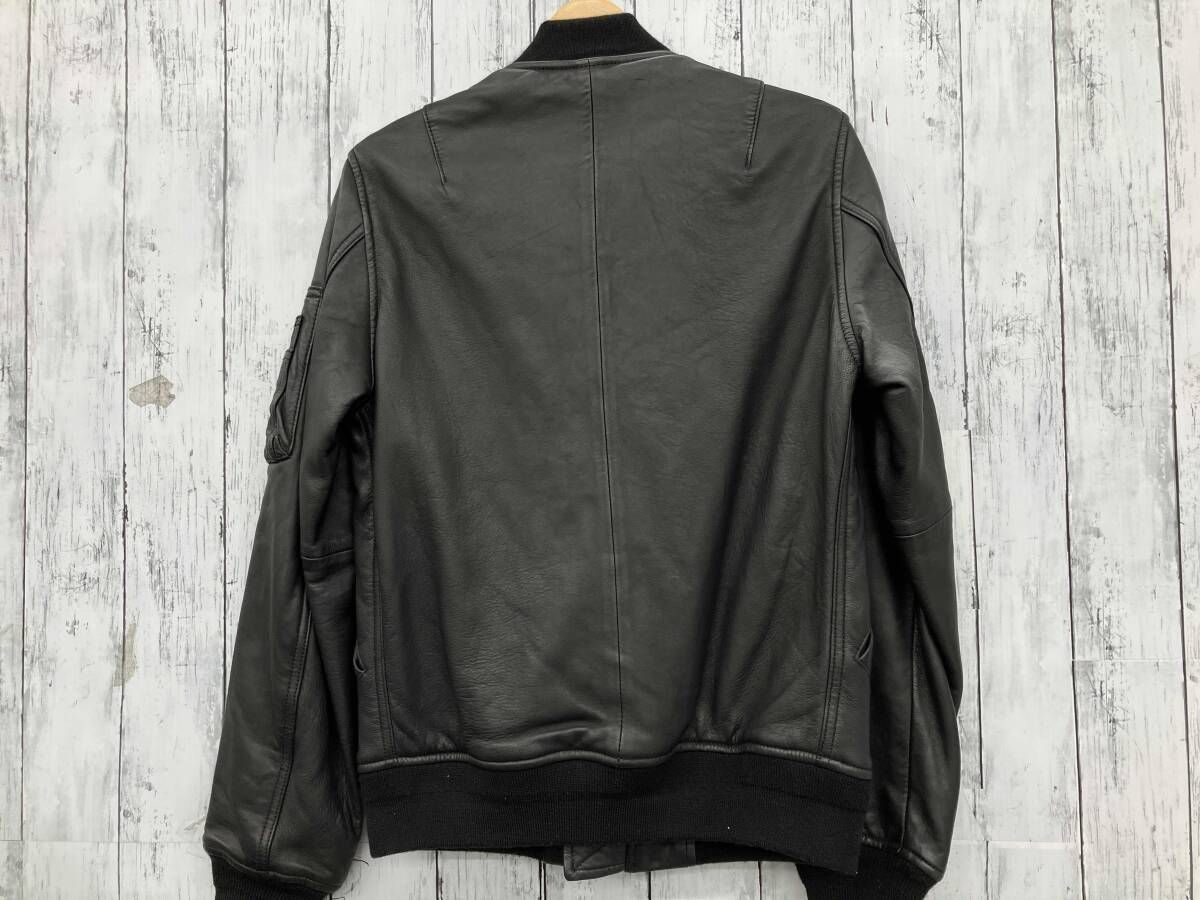 ALPHA INDUSTRIES アルファ 羊革 レザー ブルゾン Sサイズ ブラック TA1154-001