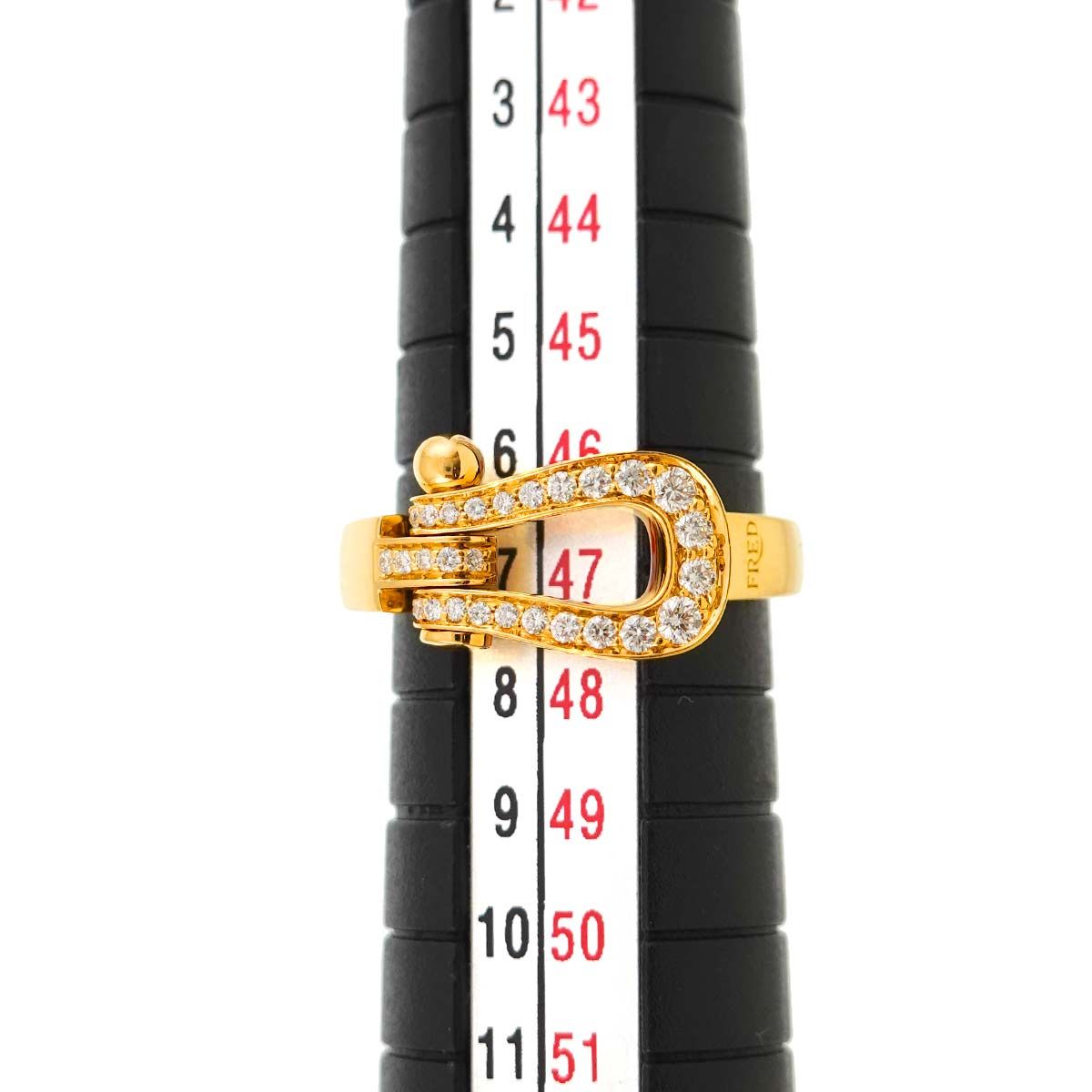 フレッド FRED フォース10 ミディアム MM #47 リング ダイヤ K18 YG 