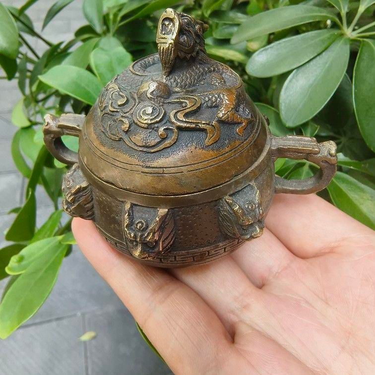 銅 細工 茶道具 香道具  八卦檀香炉  装飾品 工芸品 美術品 置物 銅器 馬香炉 香道具 茶道具 銅香炉工芸品 美術品 置物（銅器 馬