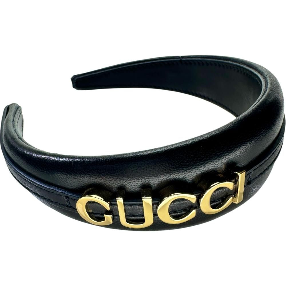 GUCCI/グッチ】ロゴカチューシャ その他ファッション雑貨 レザー
