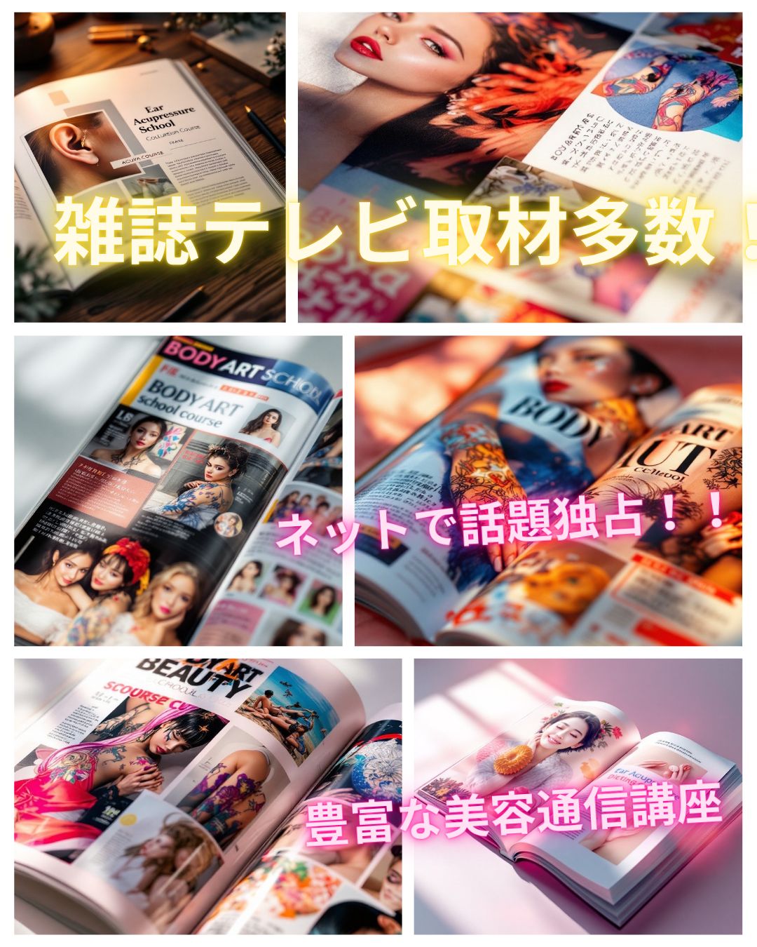 ２資格取得◆ボディジュエリー＋ジャグアタトゥー通信講座 認定証２枚付 IMPECCABLEHEALTHCARESERVICES_COM