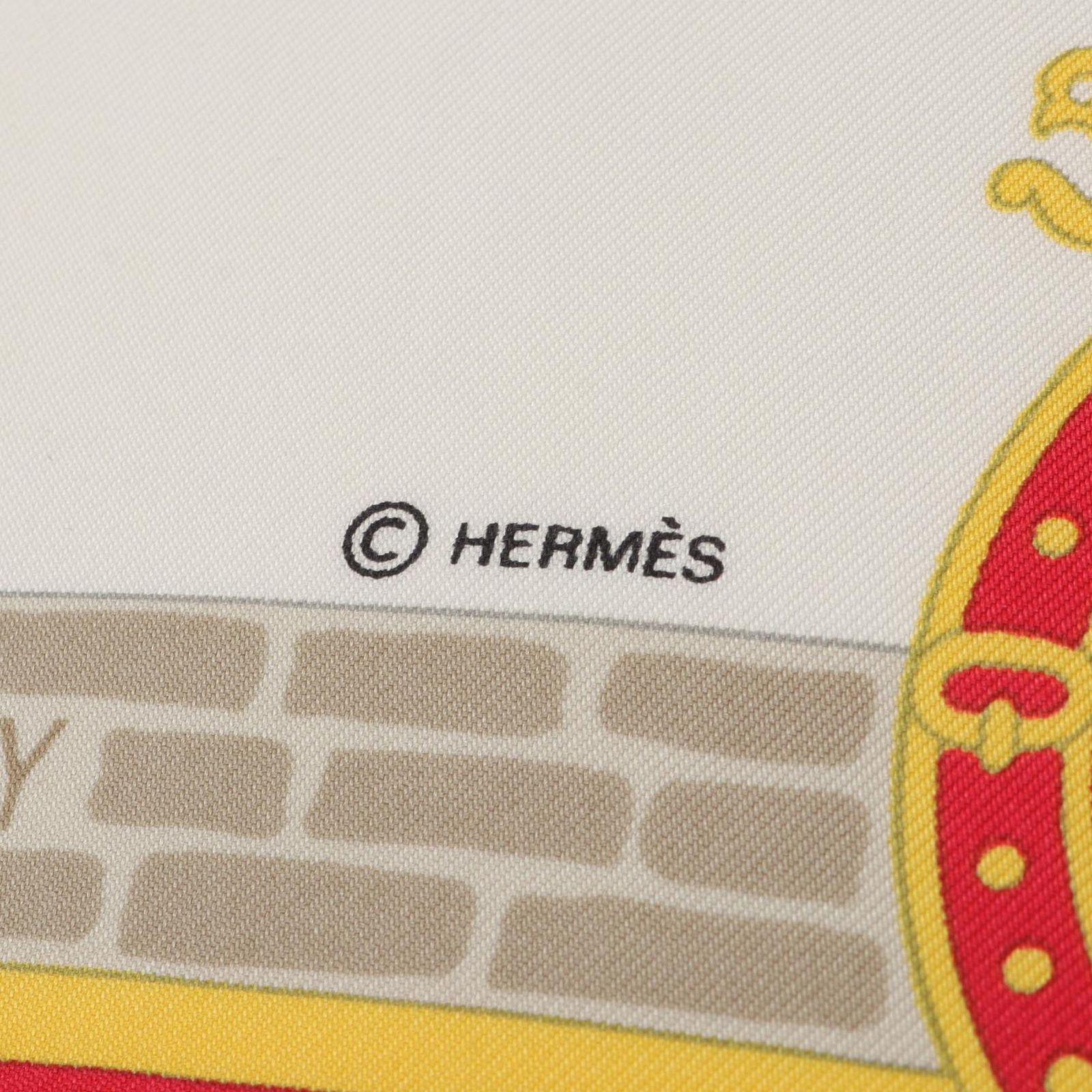 エルメス HERMES スカーフ カレ90 LES HARAS NATIONAUX レッド シルク