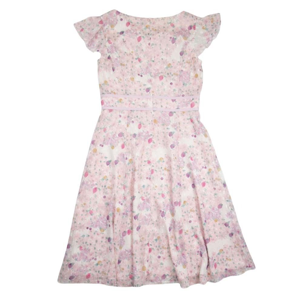 【2回着用】新品同様TOCCA黒×花柄ひざ丈 ワンピース2（M）トッカ tocca トッカ ワンピース 花柄 2