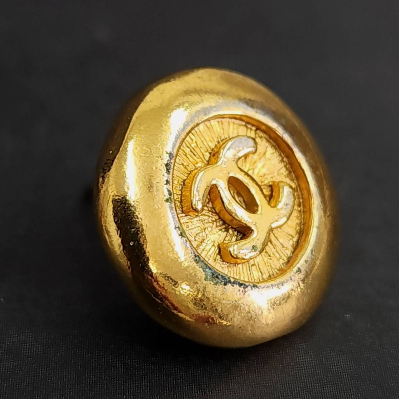 CHANEL シャネル ヴィンテージ ピアス フェイクパール ゴールドカラー 