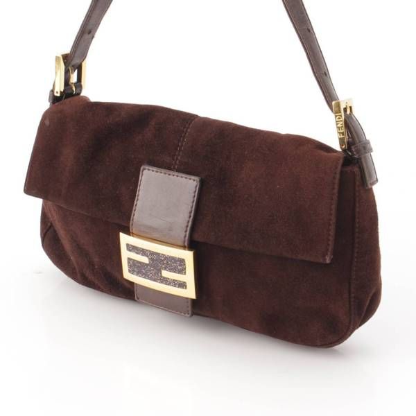フェンディ マンマバケット スエード ワンショルダーバッグ