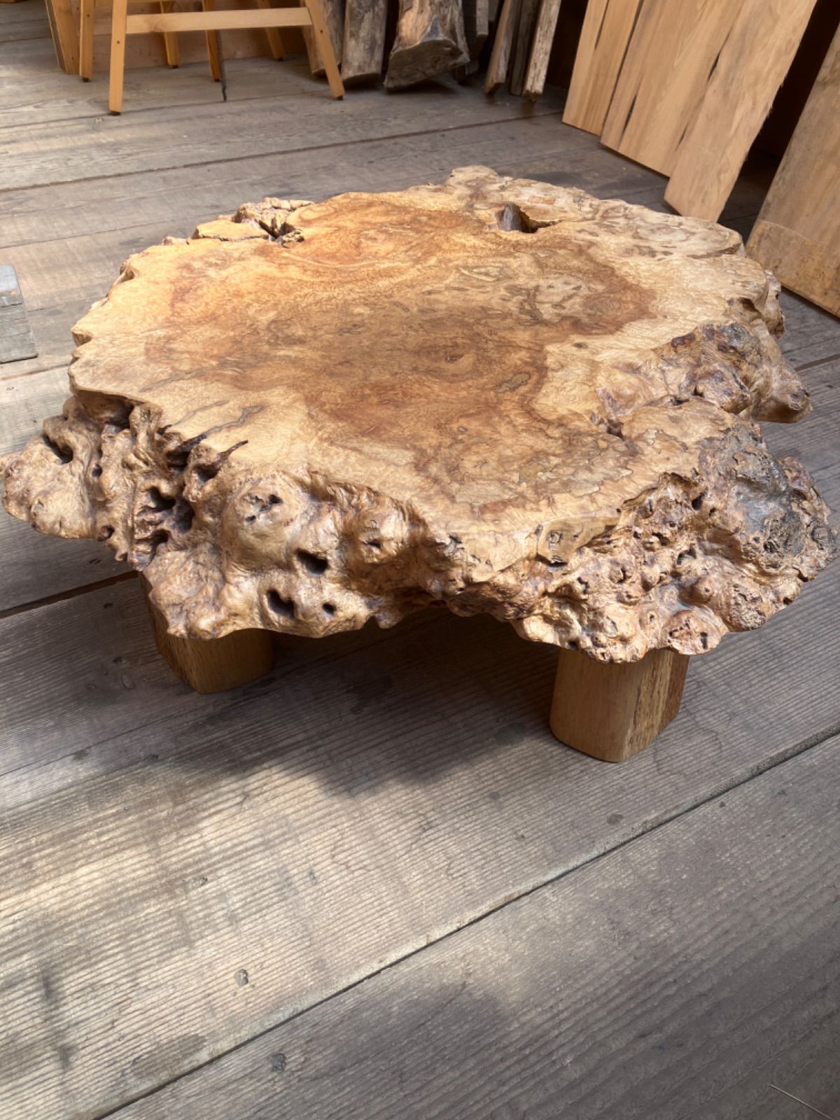 花梨 こぶ杢 座卓 IT-15 - メルカリ