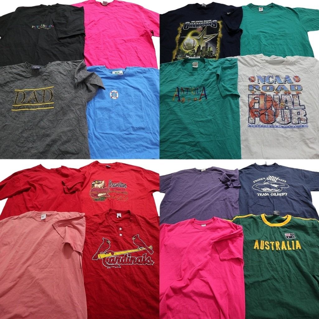 古着卸 まとめ売り USA製・オールドTMIX 半袖Tシャツ 16枚セット (メンズ XL ) 90s プロチーム MLB カージナルス 中古 古着 MZ0805