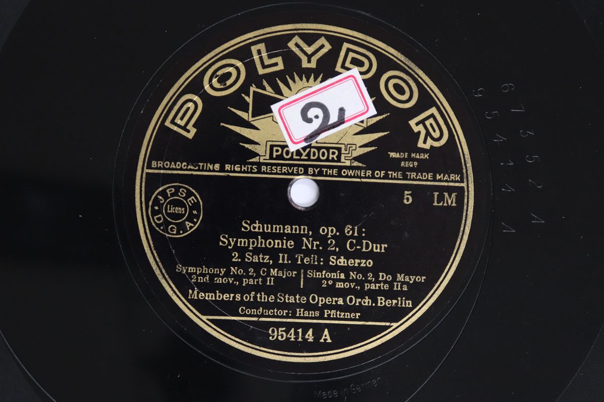 78RPM/SP 満州国代表演説 通譯 (一) / (二) 53020 ﾆｯﾁｸ 12 /00500 独78RPM/SP ハンス・プフィッツナー, ベルリ シューマン 交響曲