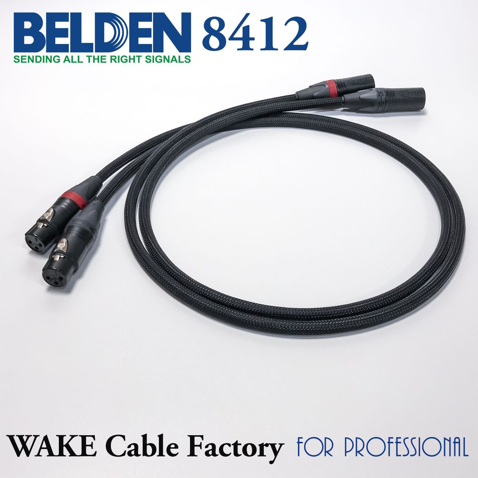 ☆プレミアム仕様！BELDEN8412☆XLRバランスケーブル75cm☆ステレオ