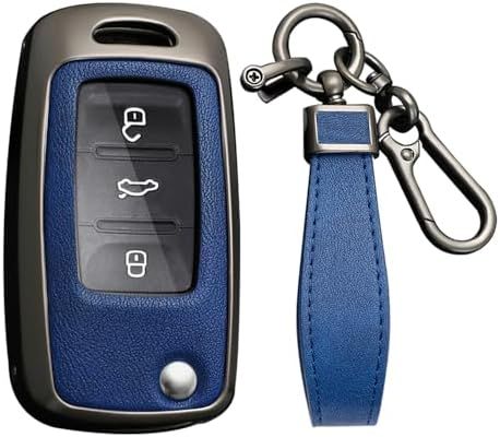 [新品※未使用] フォルクスワーゲン専用 キーケース キーカバー キーホルダー 合金 puレザー 重量感 VWにむけ スコダ ポロ ジェッタ ゴルフ GTI 7 MK7 MKVIIレオン トレド パサート アルティ アマロクCC に適用 車用 ジャックナイ