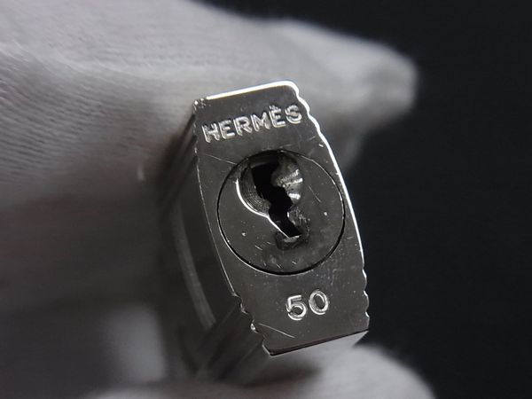 【美品】HERMESエルメスカデナ南京錠パドロック鍵2ケ付き □美品□ HERMES エルメス カデナ 南京錠 パドロック 50 鍵 キー