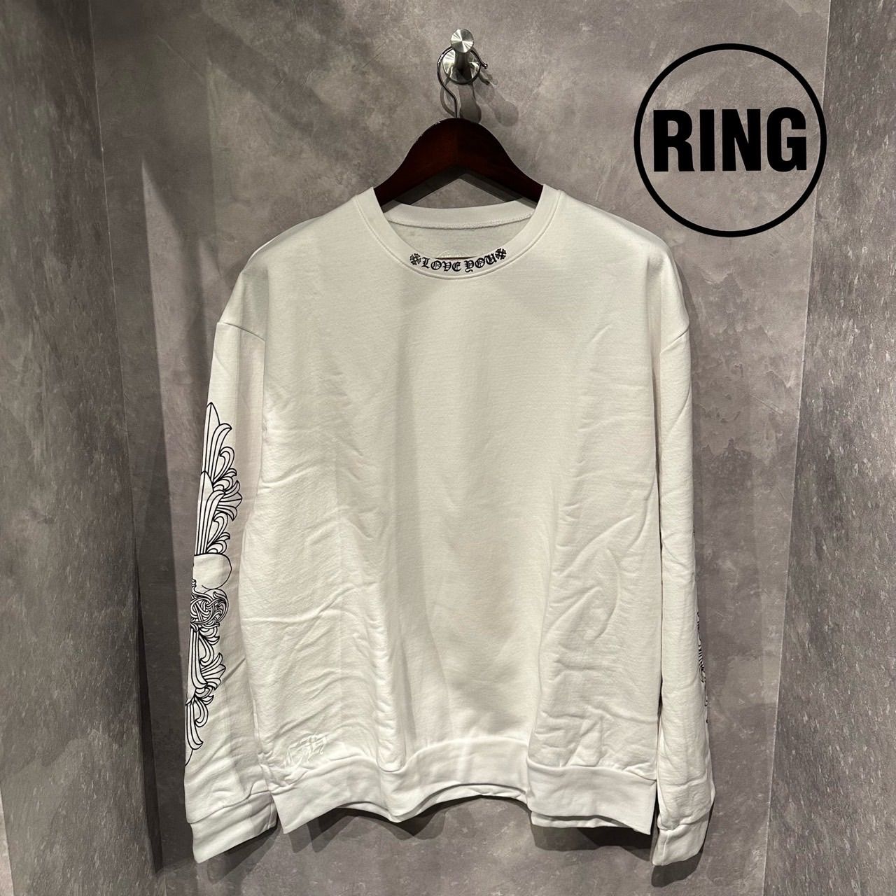 chrome hearts LOVE YOU CREW SWEATSHIRT M