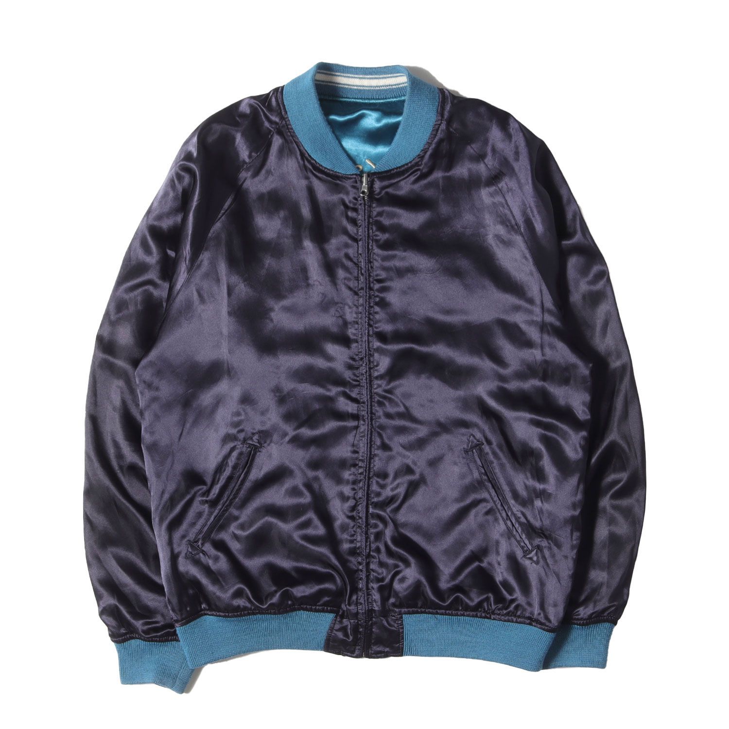 【良品】AVIREX 虎×龍 リバーシブル スカジャン M 水色 良品】AVIREX 虎×龍 リバーシブル スカジャン M 水色 良品】AVIREX 虎