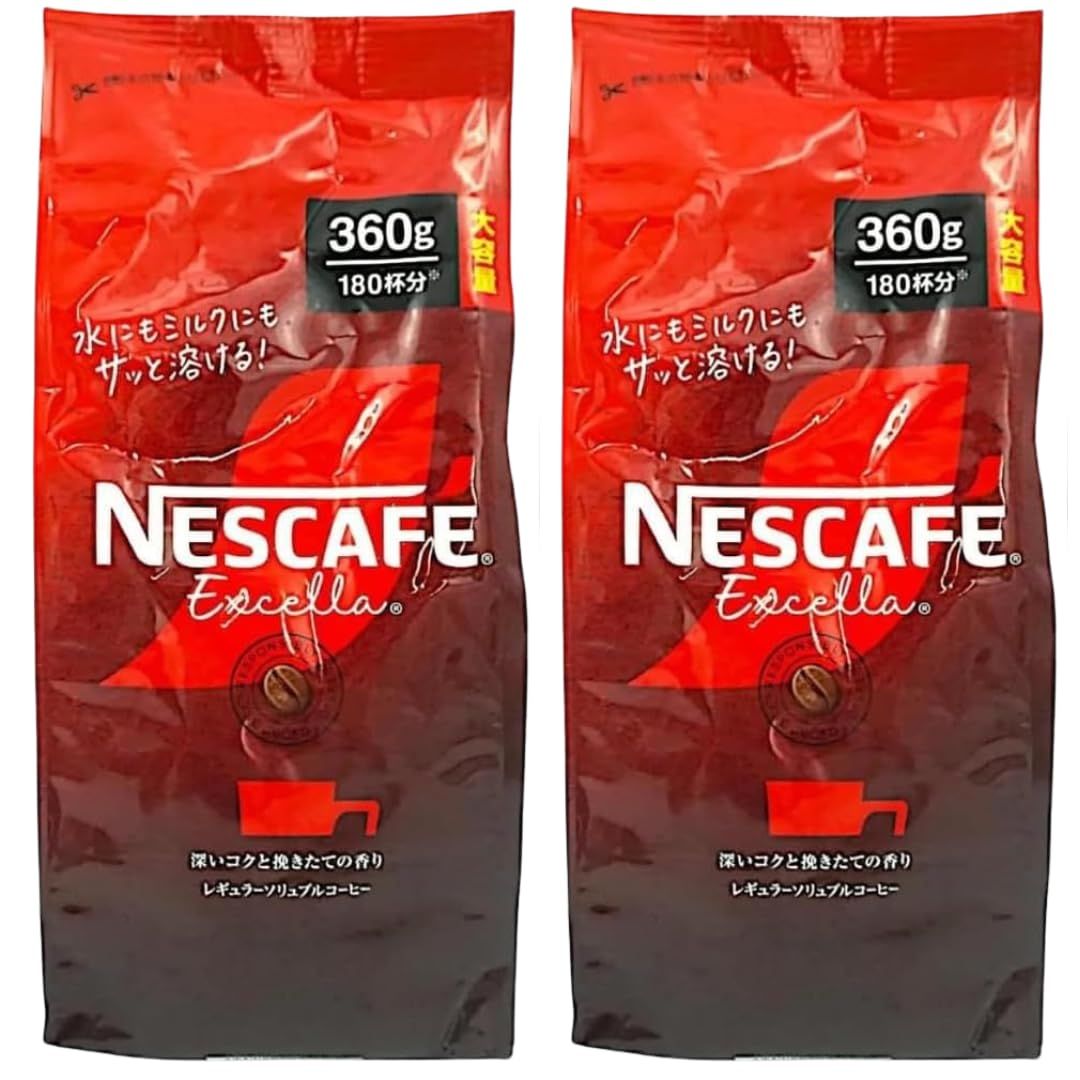 ネスカフェ エクセラ インスタントコーヒー 無糖 詰替用 360g 2個 ノンフレーバー 2個