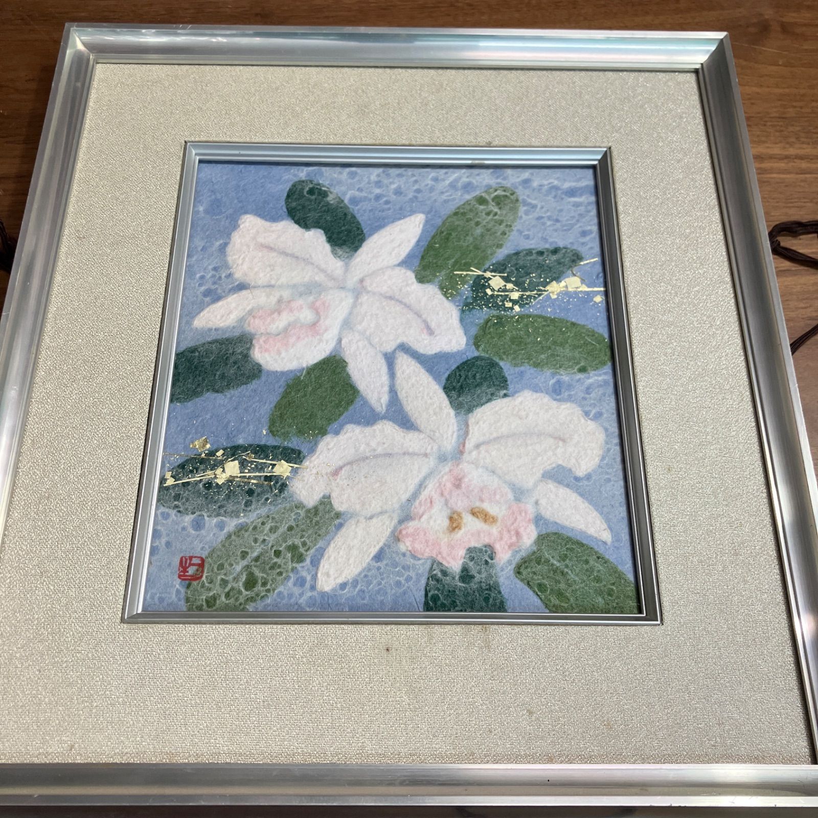 美品 山内一生 「華」 小原和紙工芸 ちぎり絵 人間国宝 - メルカリ