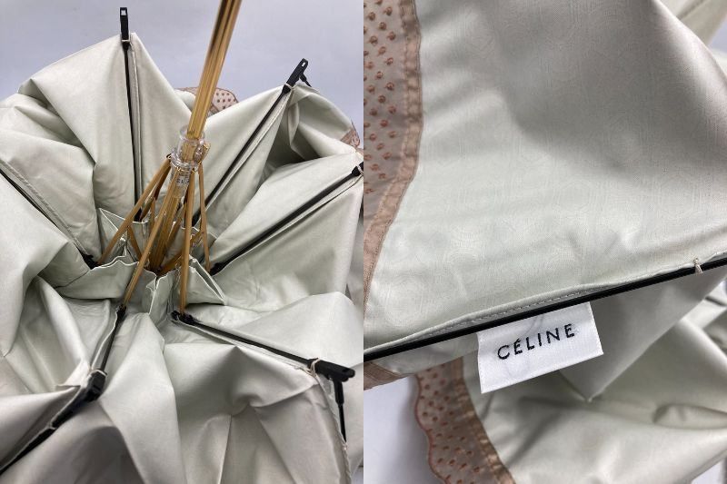 CELINE セリーヌ 遮光 フリル 折りたたみ日傘 中古 D4 - メルカリ