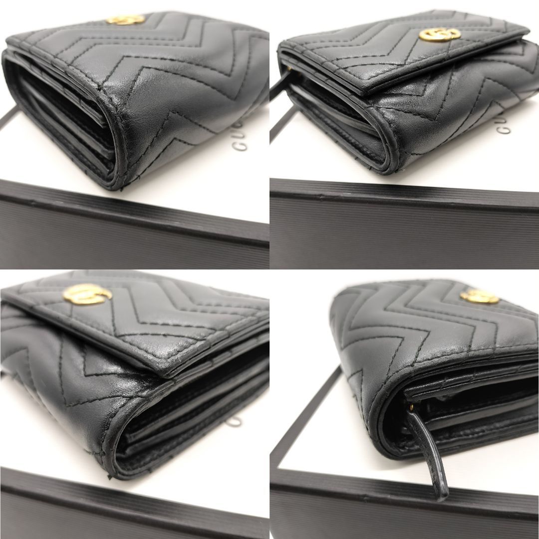 エレガントな佇まい✨】 GUCCI グッチ 三つ折り財布 GGマーモント