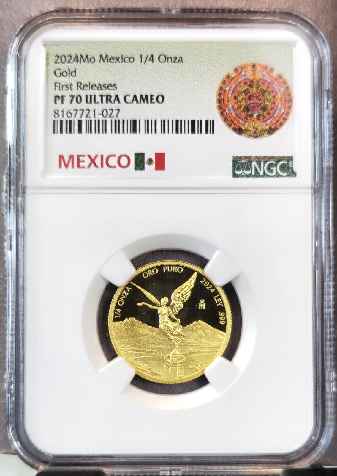 2025 MEXICO GOLD 1|4 ONZA LIBERTAD NGC PF 70 ULTRA CAMEO FIRST RELEASES 1|4 OZ