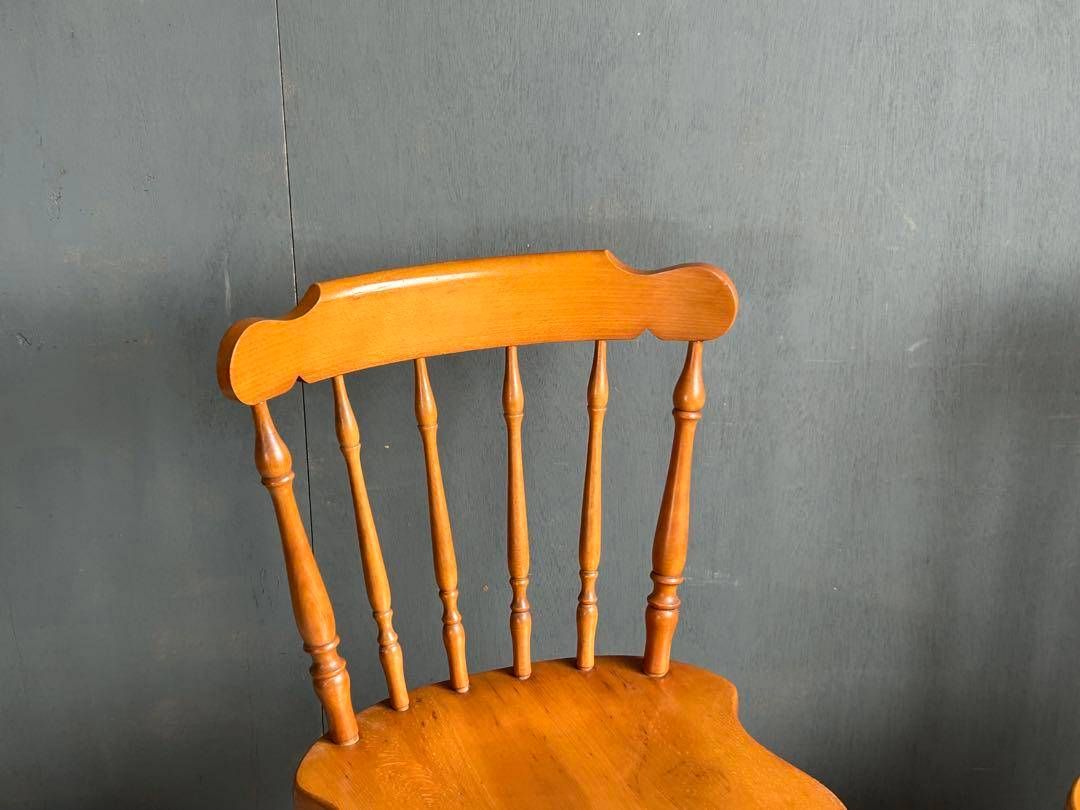 ②飛騨産業　キツツキマーク　ウィンザーチェア　スポークチェア　ヴィンテージ　nz ②飛騨産業キツツキマークウィンザーチェアスポークチェアヴィンテージnz