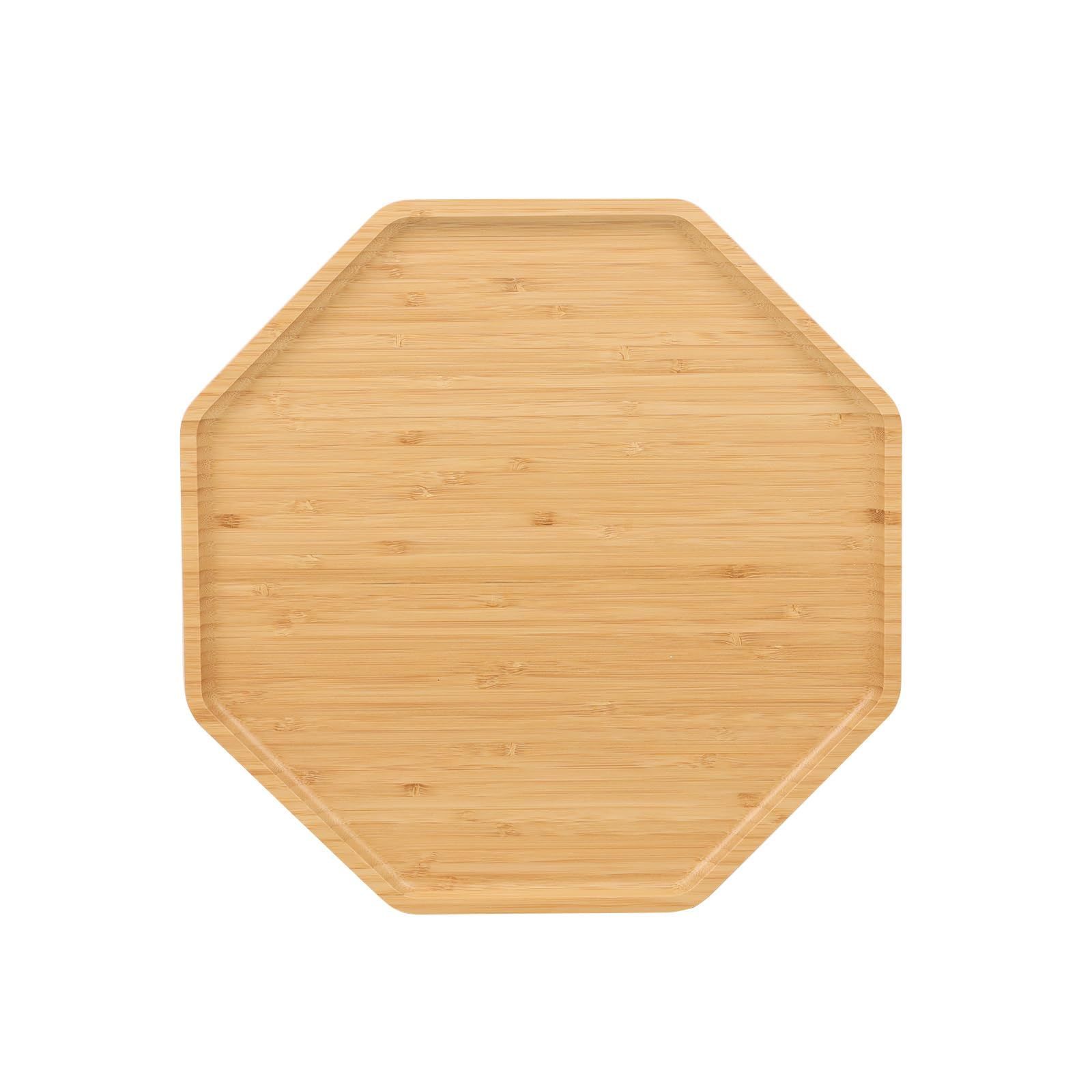 【数量限定】小物収納 おしゃれ 食事トレー 大きい お正月 皿 業務用 滑り止め SDGs カフェトレー 脱プラ お盆 サステナブル トレー エコ素材TM-OT1 【FSC認証製品】竹美(TAKEMI）竹製八角トレー