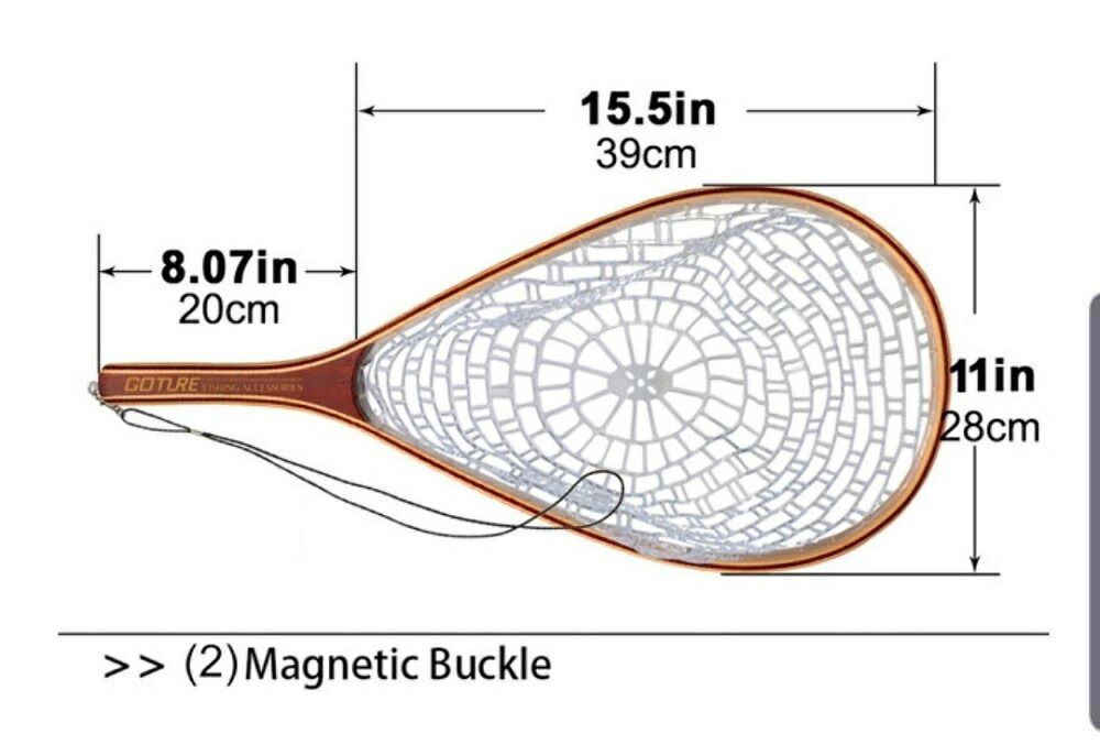 木製 ランディングネット 3点セット ラバーコーティング ネット