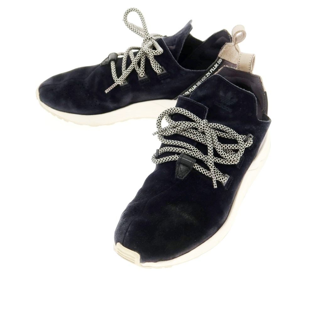 中古】アディダス adidas ヌバックレザー スニーカー ネイビー【サイズ