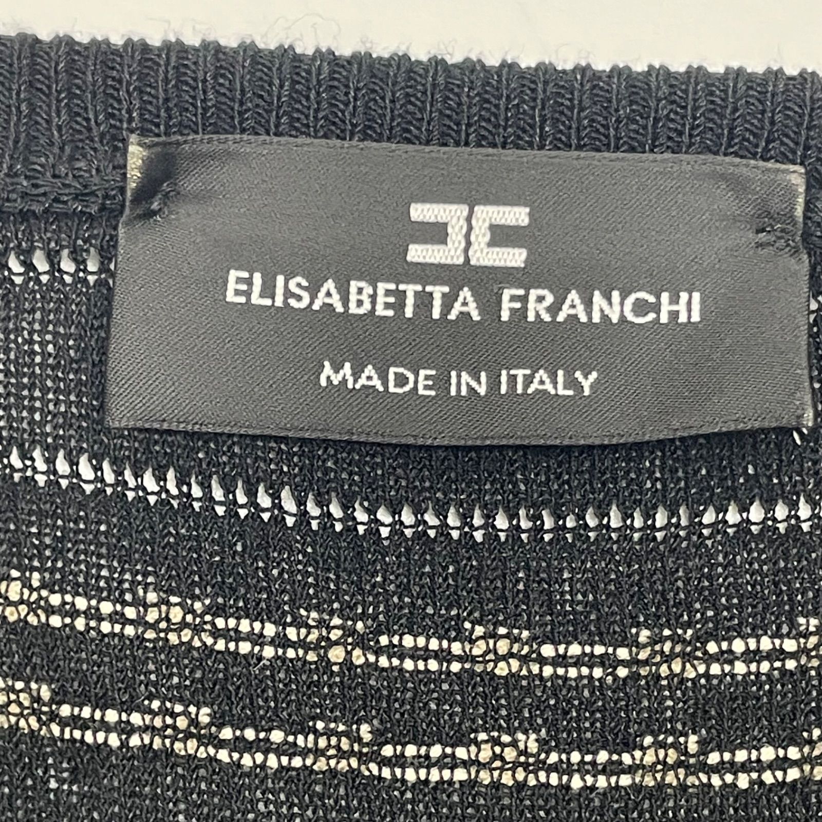 ELISABETTA FRANCHISE エリザベッタフランキ 半袖ニットワンピース