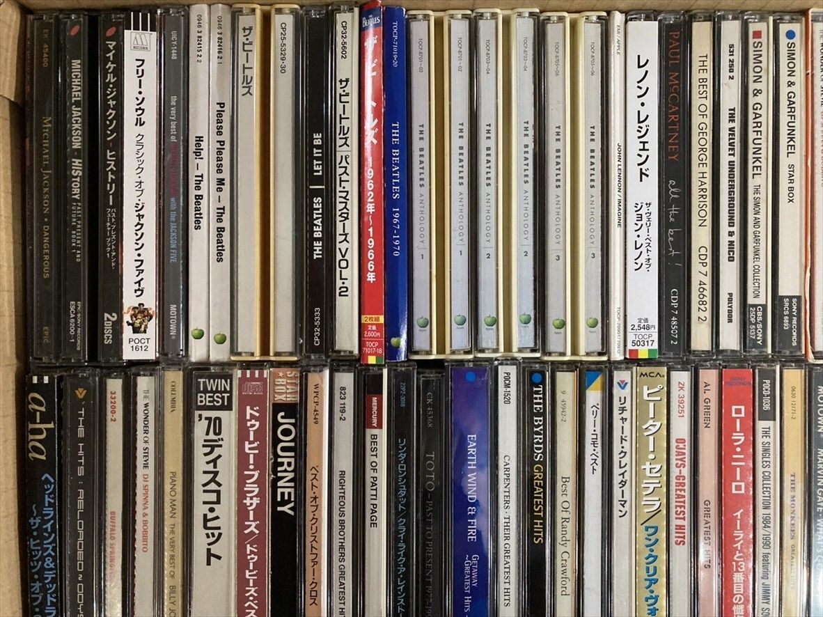 洋楽 CD まとめて100枚セット 名盤 ベスト盤など BH502 マイケル ジャクソン ビートルズ サイモン＆ガーファンクル マーヴィン ゲイ ジョン レノン アレサ フランクリン オリビア ニュートン ジョン スティーヴィー ワンダー