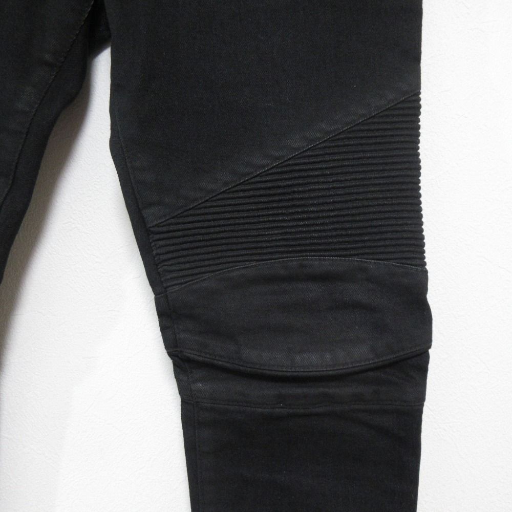 美品 BALMAIN HOMME バルマン オム ワックスコーティング バイカー